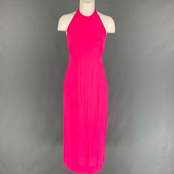 THREE GRACES Size S Pink Viscose Halter Shift Dress - Picture 1 of 6